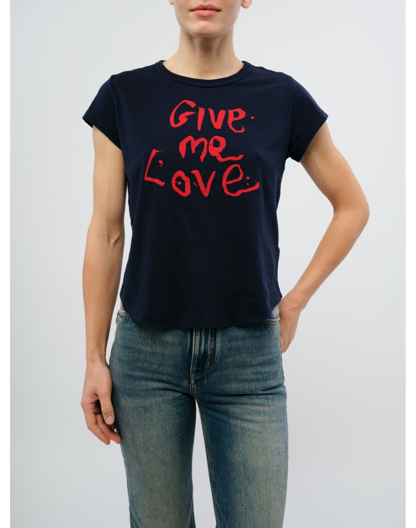 Woop Hc Give Me Love T-Shirt | Navy Blue