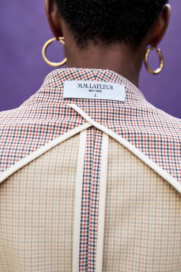 Back image of the Janette Jacket in Mini Check | Exclude | Grid Hover