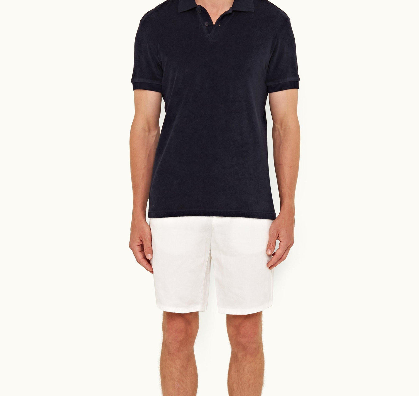 Jarrett Towelling Classic Fit Towelling Polo Shirt | Night Iris