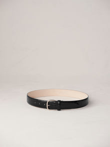 Jeanne Belt | Black Croco & Silver