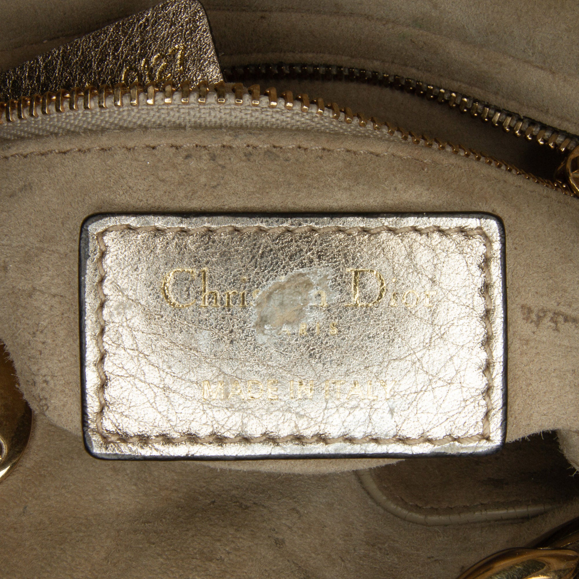 Dior | Pre-Owned Mini Lambskin Cannage Supple Lady | Gray