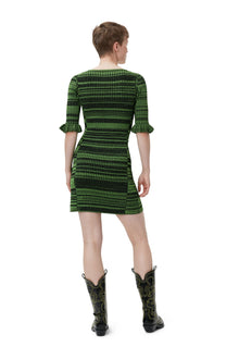 Melange Knit Mini Dress | Kelly Green