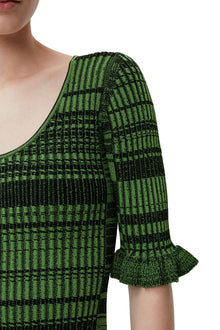 Melange Knit Mini Dress | Kelly Green