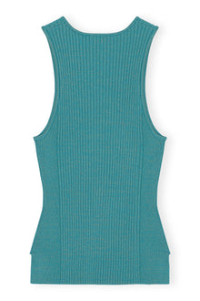 Melange Sleeveless Top | Lagoon