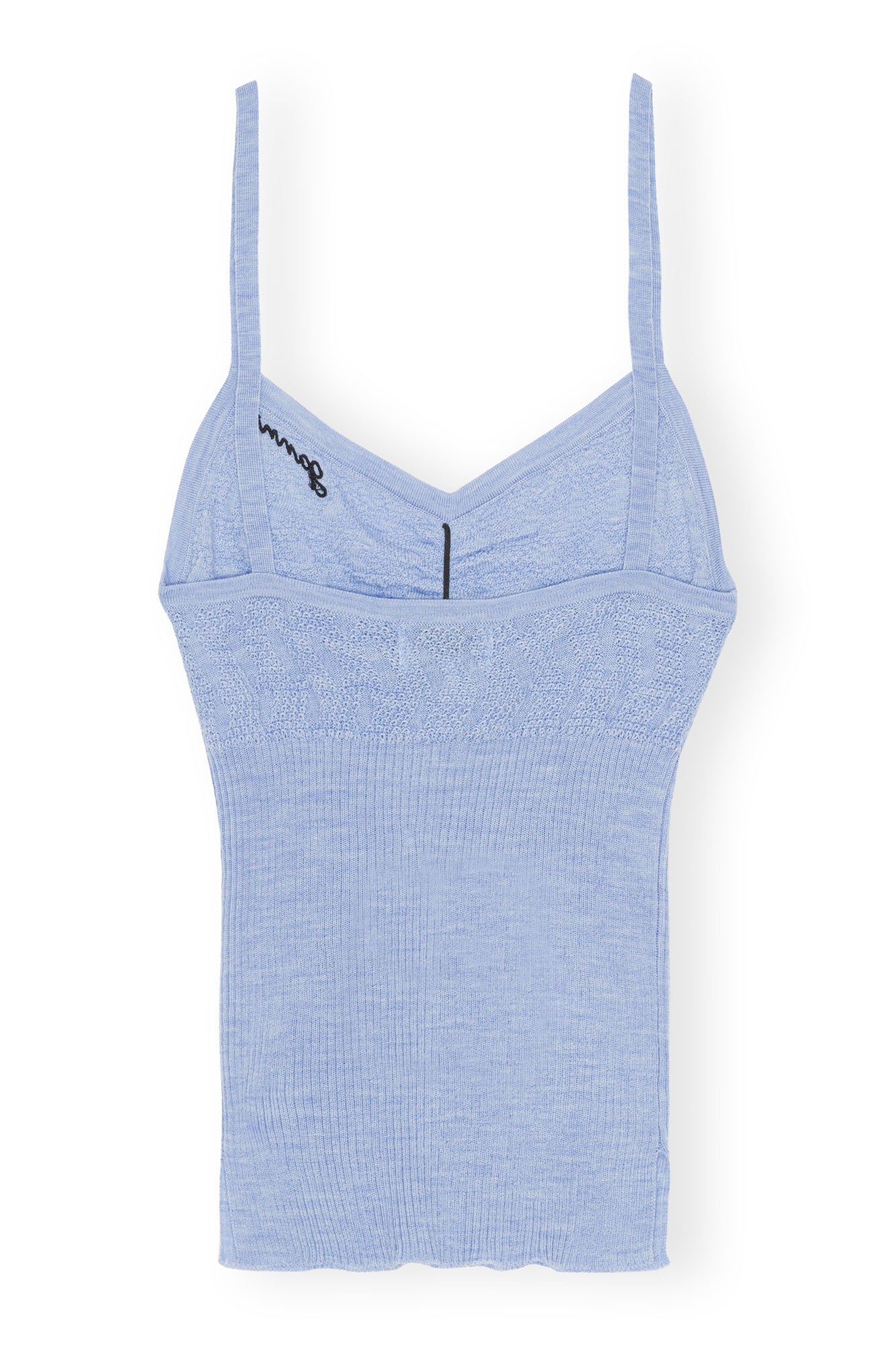 Merino Lace Strap Top | Ice Water