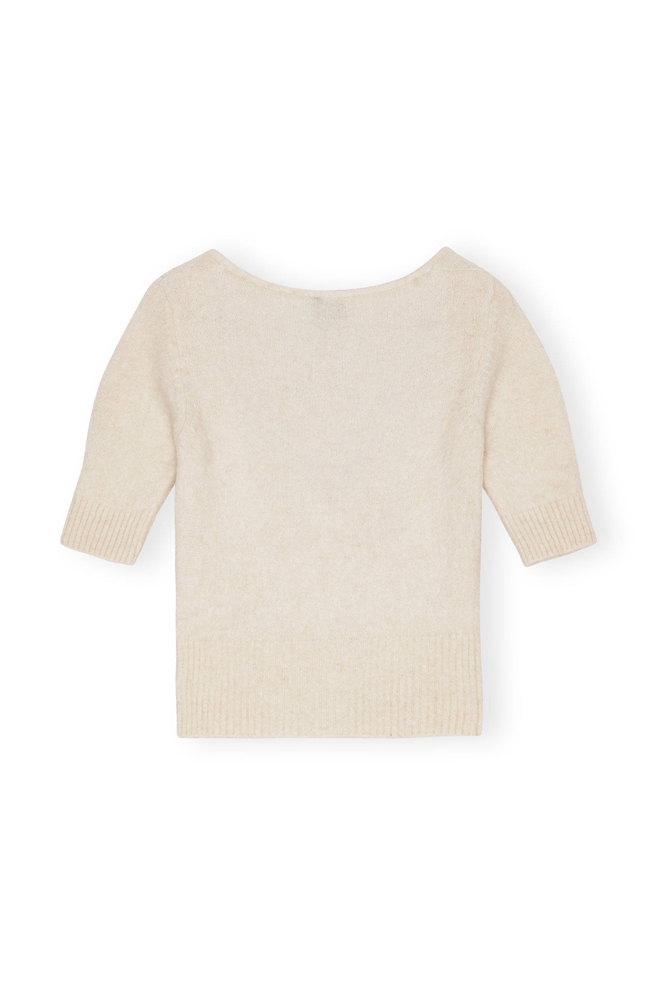 Brushed Alpaca Top | Egret