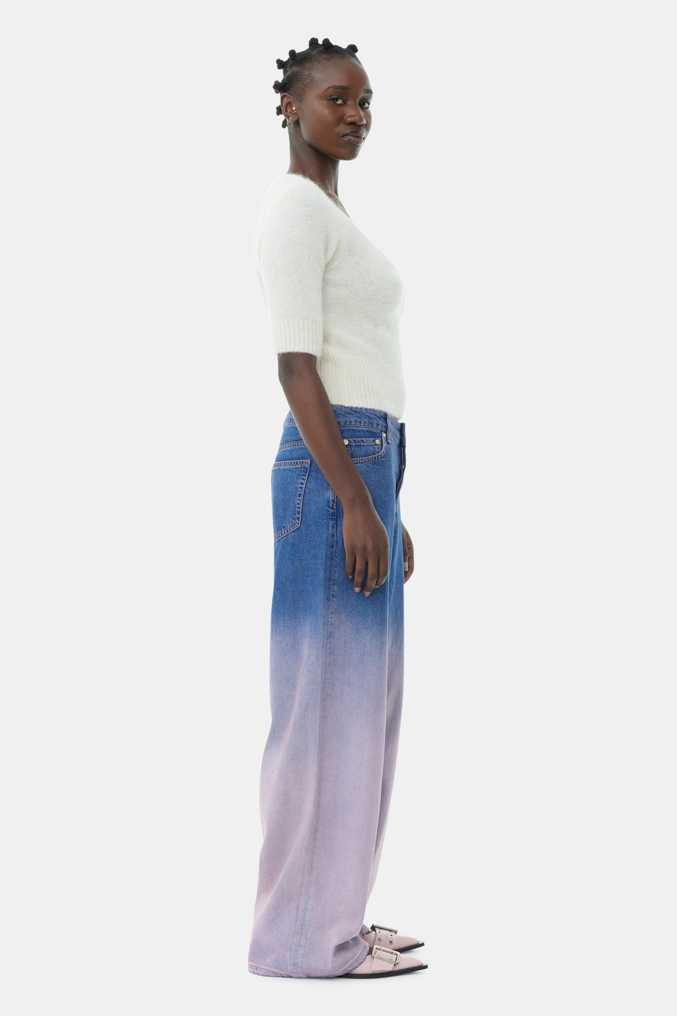 Brushed Alpaca Top | Egret