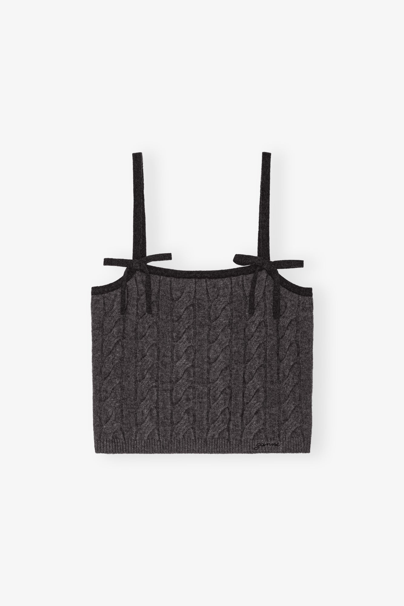 Cable Knit Strap Top | Phantom