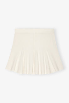 Cashmere Mix Mini Skirt | Egret