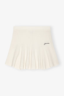 Cashmere Mix Mini Skirt | Egret