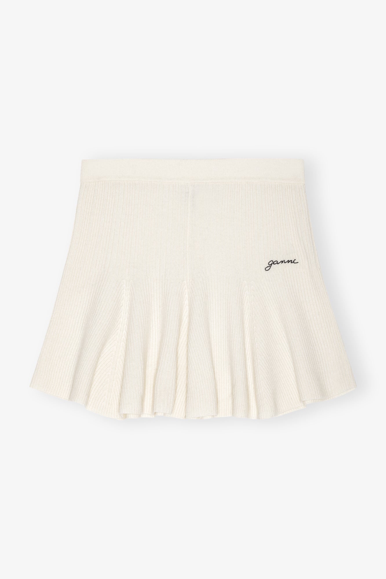 Cashmere Mix Mini Skirt | Egret