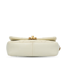 Chanel | Pre-Owned Small Quilted Caviar Chain Melody Flap - II | White/Ivory