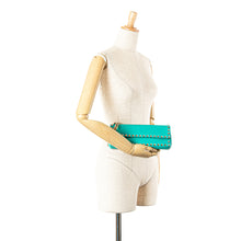 Valentino | Pre-Owned Nappa Rockstud Bangle Clutch | Blue/Turquoise