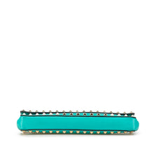 Valentino | Pre-Owned Nappa Rockstud Bangle Clutch | Blue/Turquoise