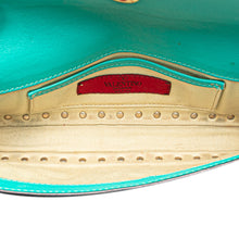 Valentino | Pre-Owned Nappa Rockstud Bangle Clutch | Blue/Turquoise
