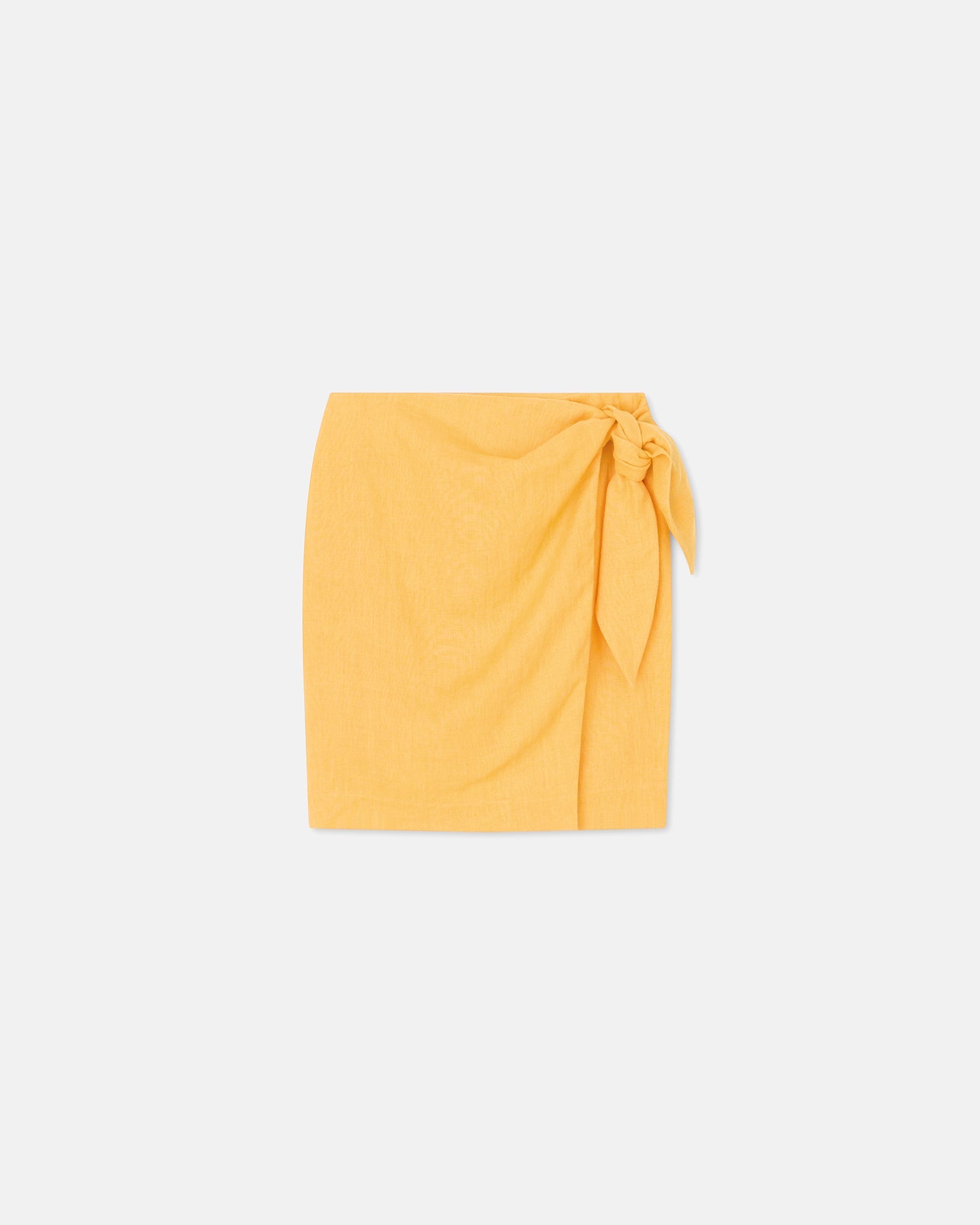 Womens | Keona Linen Wrap Skirt | Orange Pf23