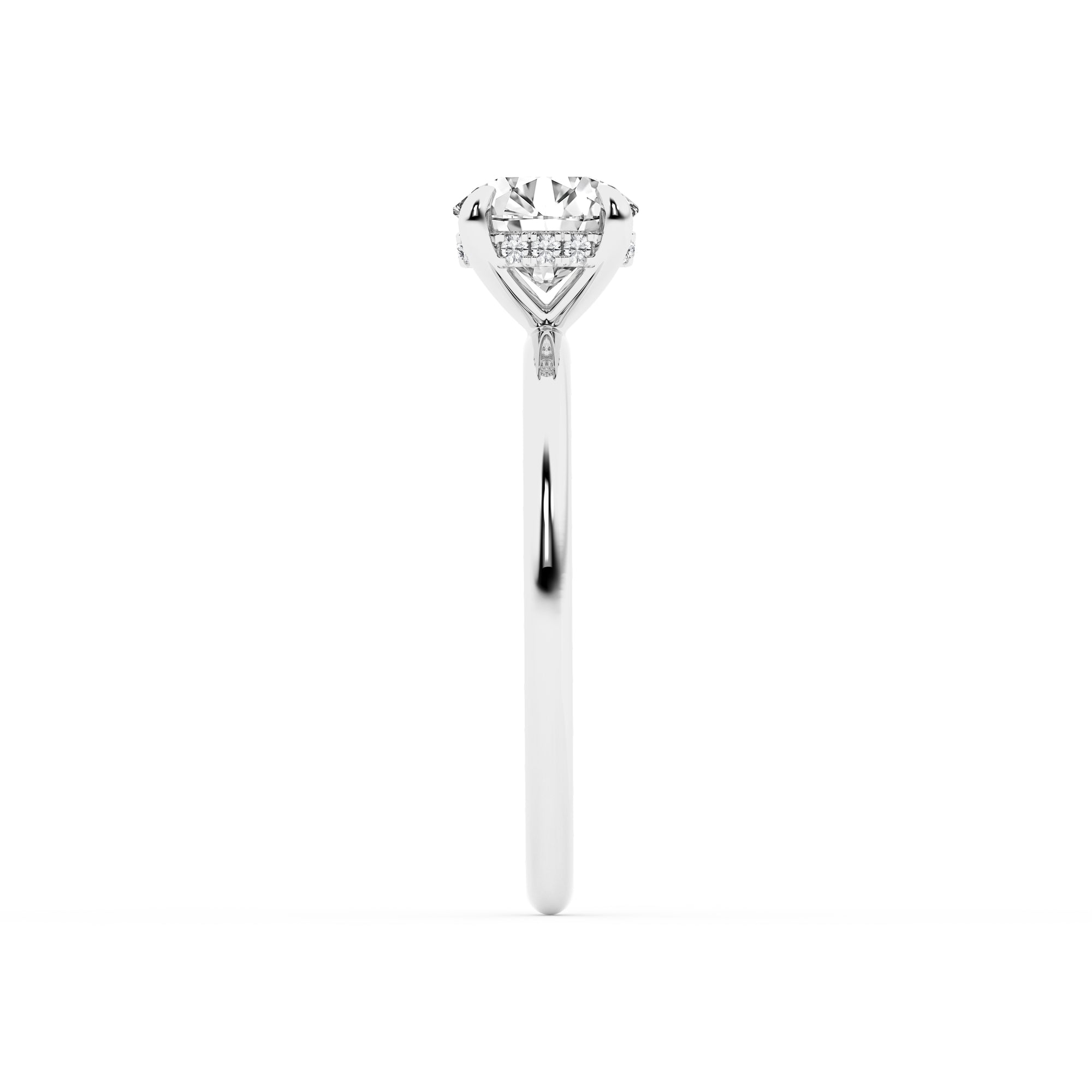 Womens | Solitaire Engagement Ring | 14K White Gold | 1.50 CTW Round Cut Lab Grown Diamond | H-VS