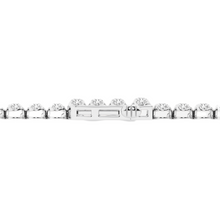Womens | Tennis Bracelet | 14K White Gold | 3 CTW Round Cut Lab Grown Diamond | E-VS1