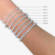 Womens | Tennis Bracelet - III | 14K White Gold | 3 CTW Round Cut Lab Grown Diamond | F-VS2