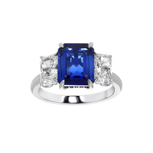 Womens | 3 Stone Engagement Ring | 14K White Gold | 2 CTW Radiant Cut Lab Grown Diamond | G-SI