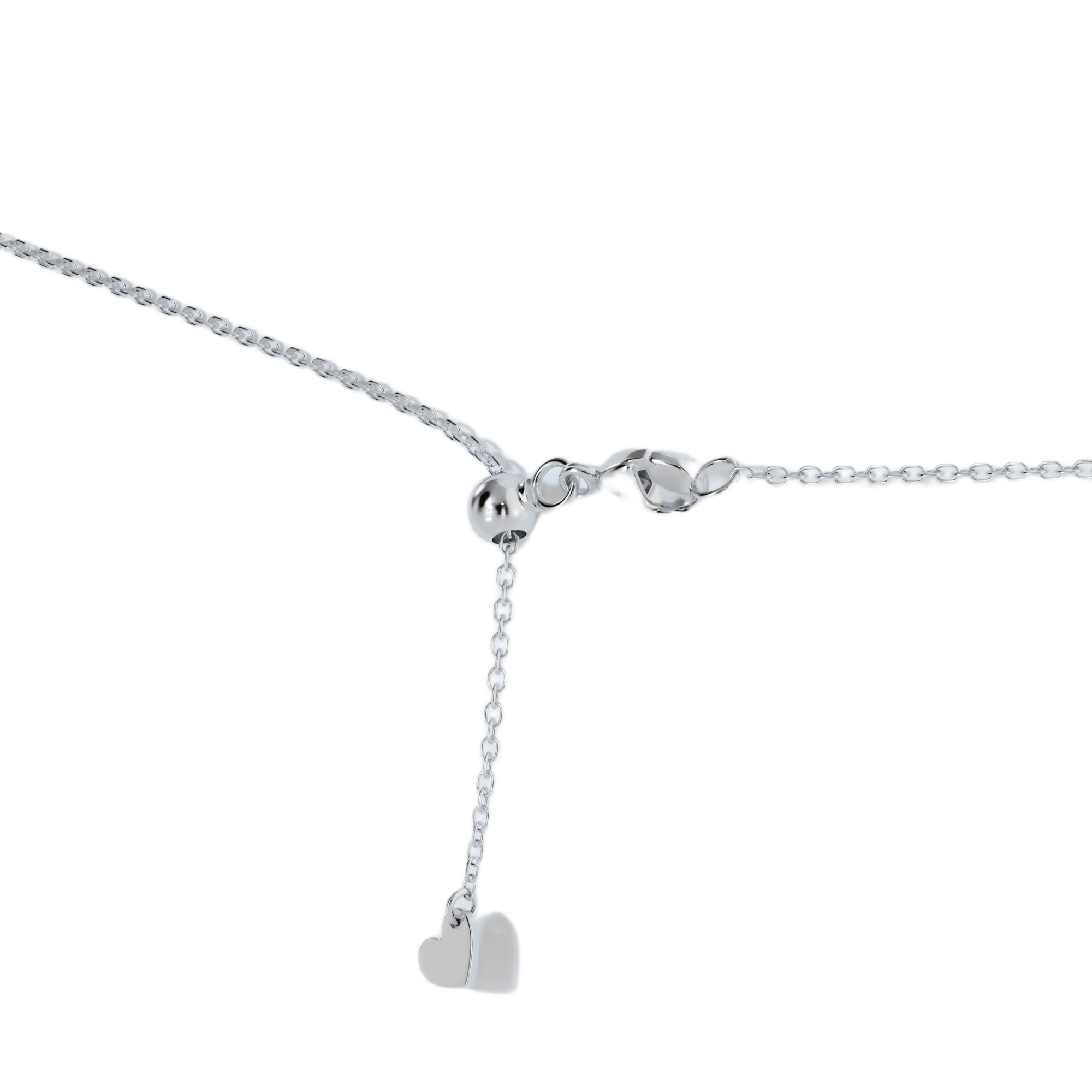 Womens | Graduating Pendant Necklace | 14K White Gold | 1.5 CTW Round Cut Lab Grown Diamond | F-VS2