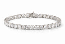 Womens | Tennis Bracelet | 14K White Gold | 13 CTW Round Cut Lab Grown Diamond | F-VS