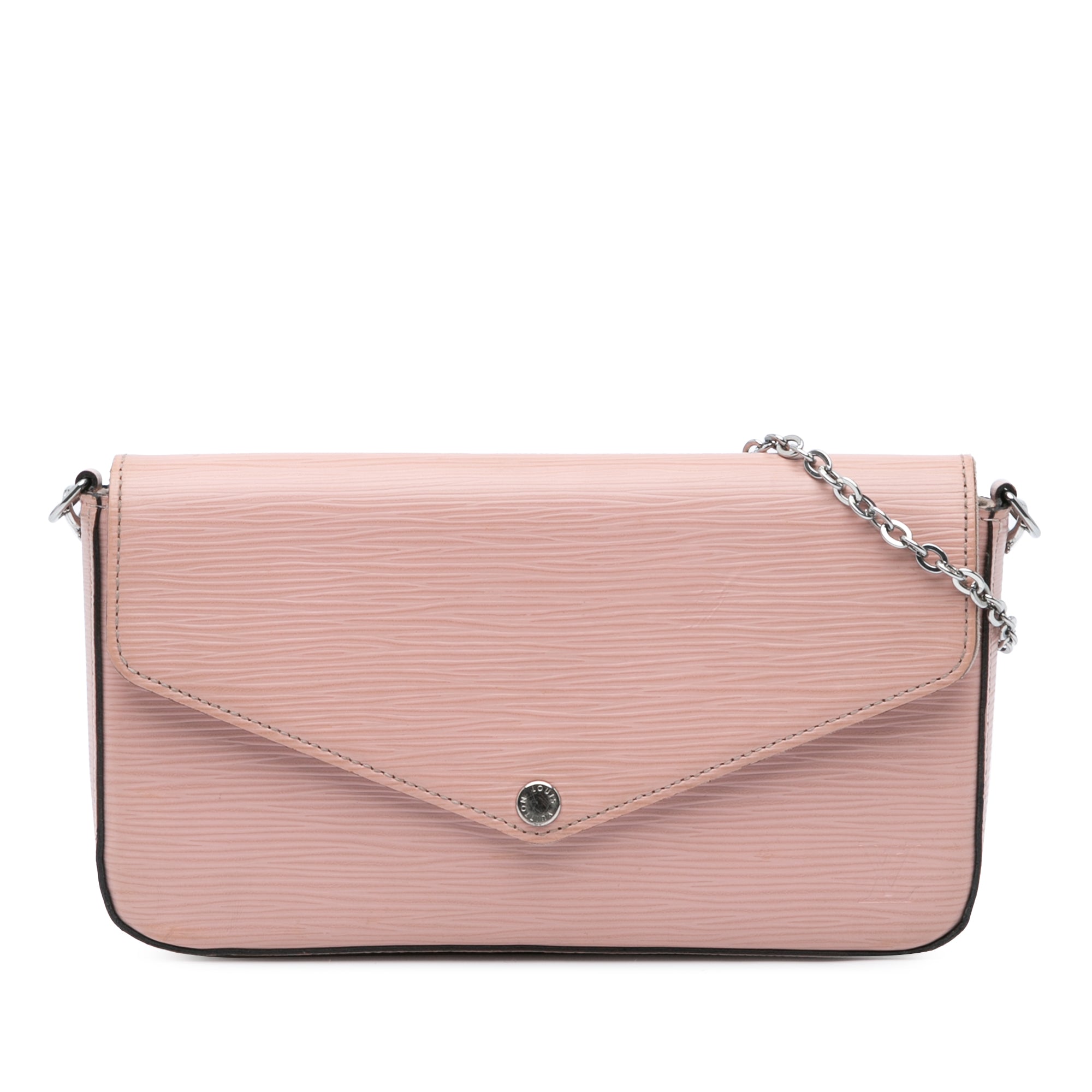 Louis Vuitton | Pre-Owned Epi Pochette Felicie with Silver Button | Pink