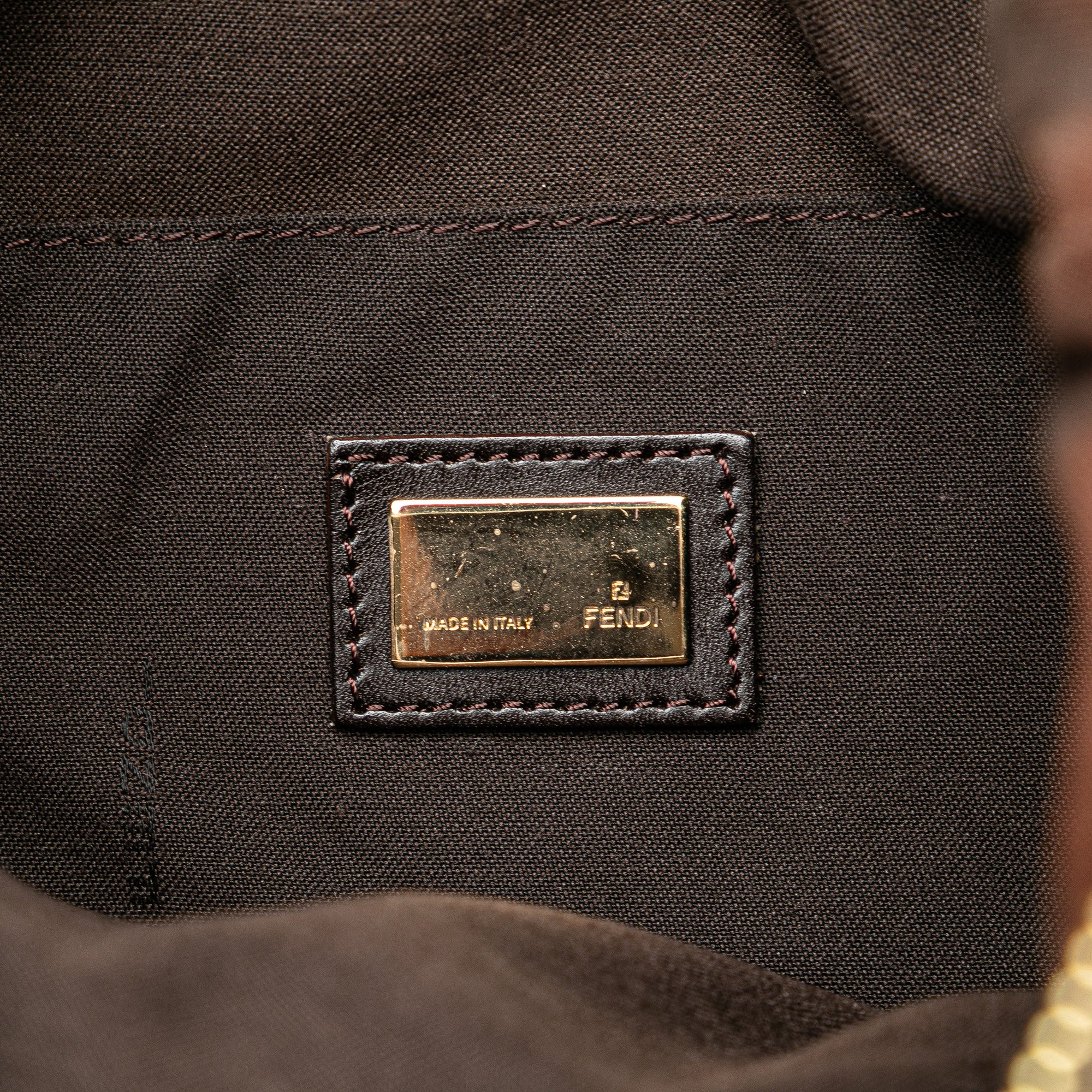 Fendi | Pre-Owned Zucchino Canvas Crossbody | Brown/Light Brown