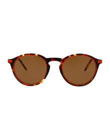 Womens | Eyeliner Round Sunglasses | Brown Lens | Tortoise