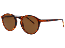 Womens | Eyeliner Round Sunglasses | Brown Lens | Tortoise