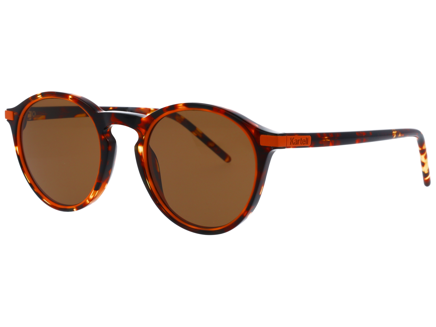 Womens | Eyeliner Round Sunglasses | Brown Lens | Tortoise