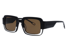 Unisex | Borderino Square Sunglasses | Brown Lens | Brown/Crystal