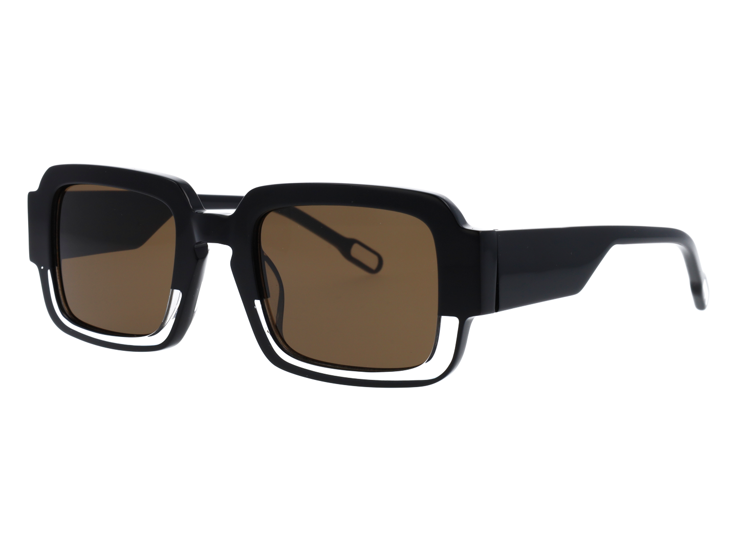 Unisex | Borderino Square Sunglasses | Brown Lens | Brown/Crystal