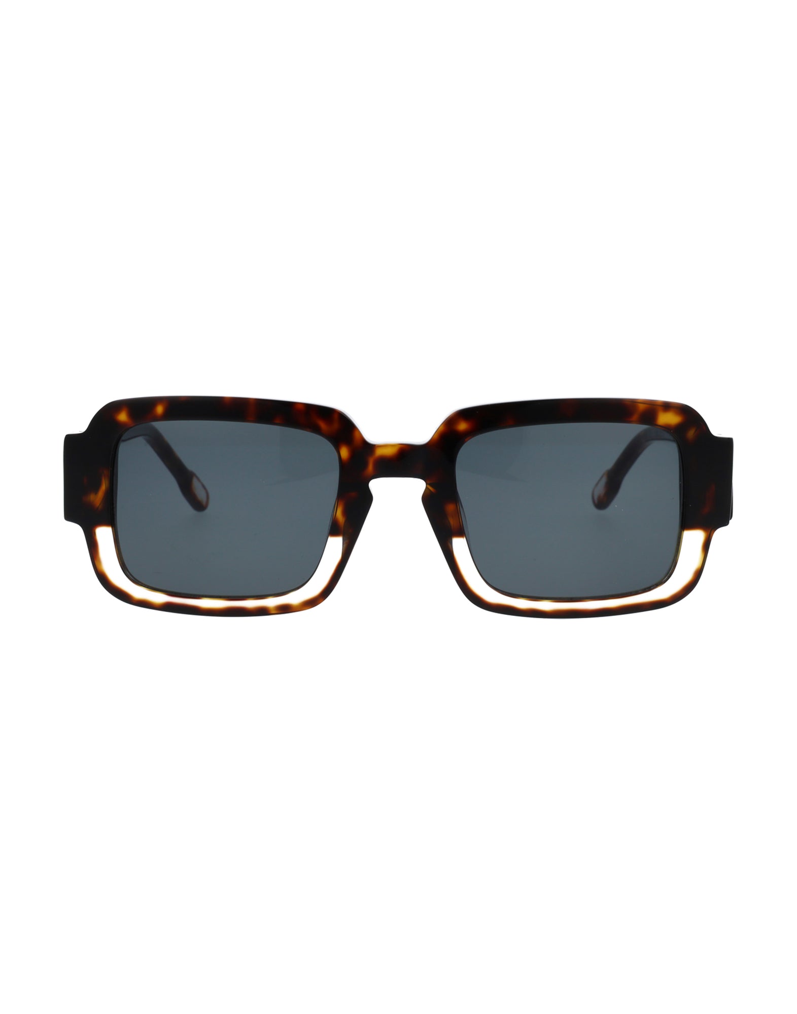 Unisex | Borderino Square Sunglasses | Blue Lens | Blue/Crystal