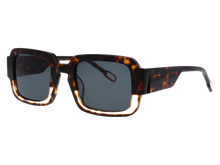 Unisex | Borderino Square Sunglasses | Blue Lens | Blue/Crystal
