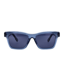 Womens | Lamina Square Sunglasses | Blue Lens | Dark Blue