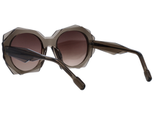 Unisex | Lamina Showpiece Round Sunglasses | Brown Lens | Dark Brown