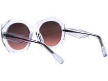 Unisex | Lamina Showpiece Round Sunglasses | Red Lens | Crystal