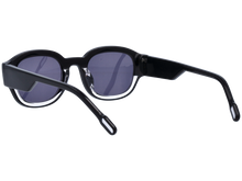 Unisex | Borderino Round Sunglasses | Grey Lens | Black
