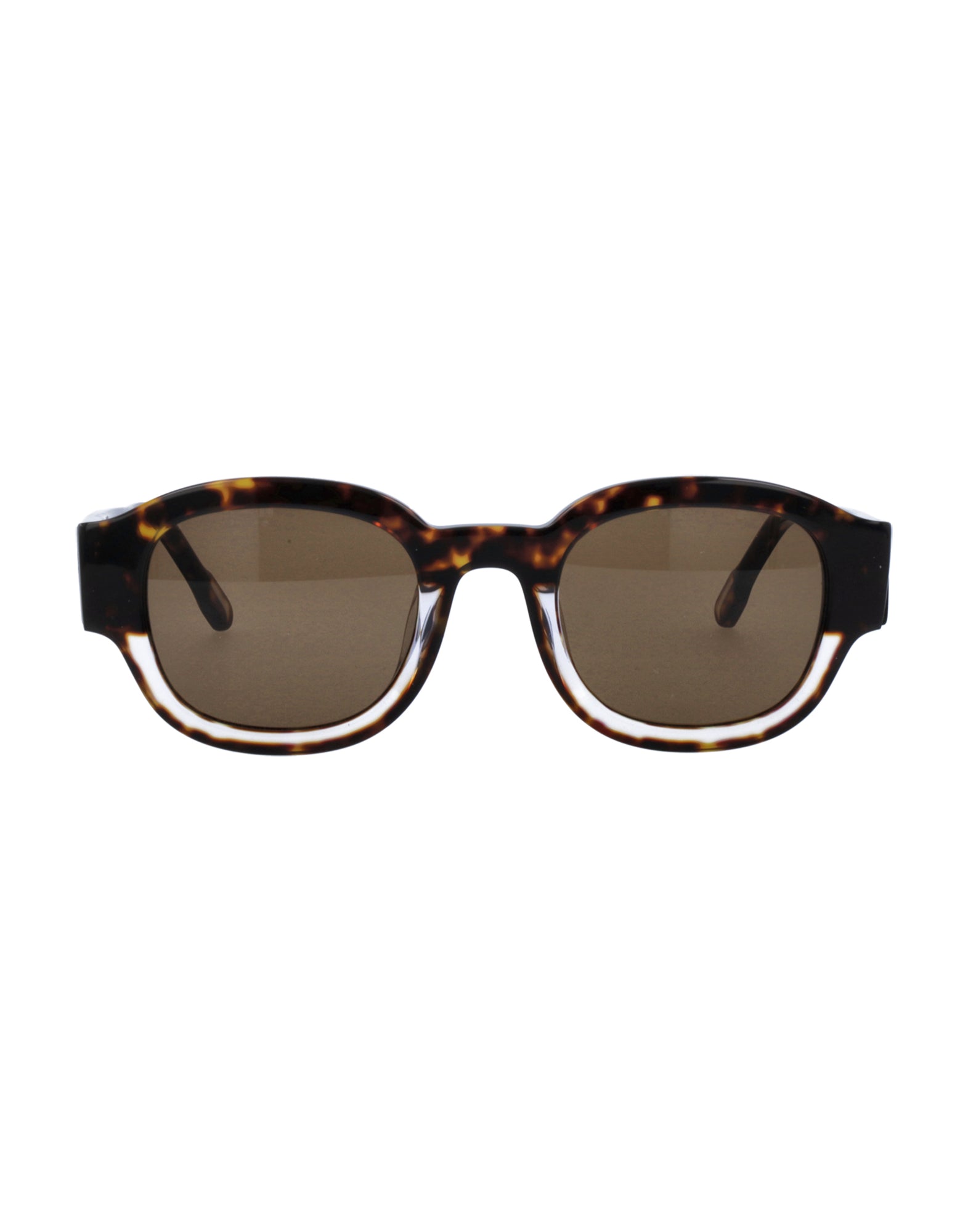 Unisex | Borderino Round Sunglasses | Brown Lens | Tortoise