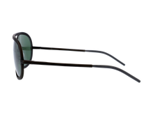 Mens | Loo-K Oval Sunglasses | Green Lens | Black