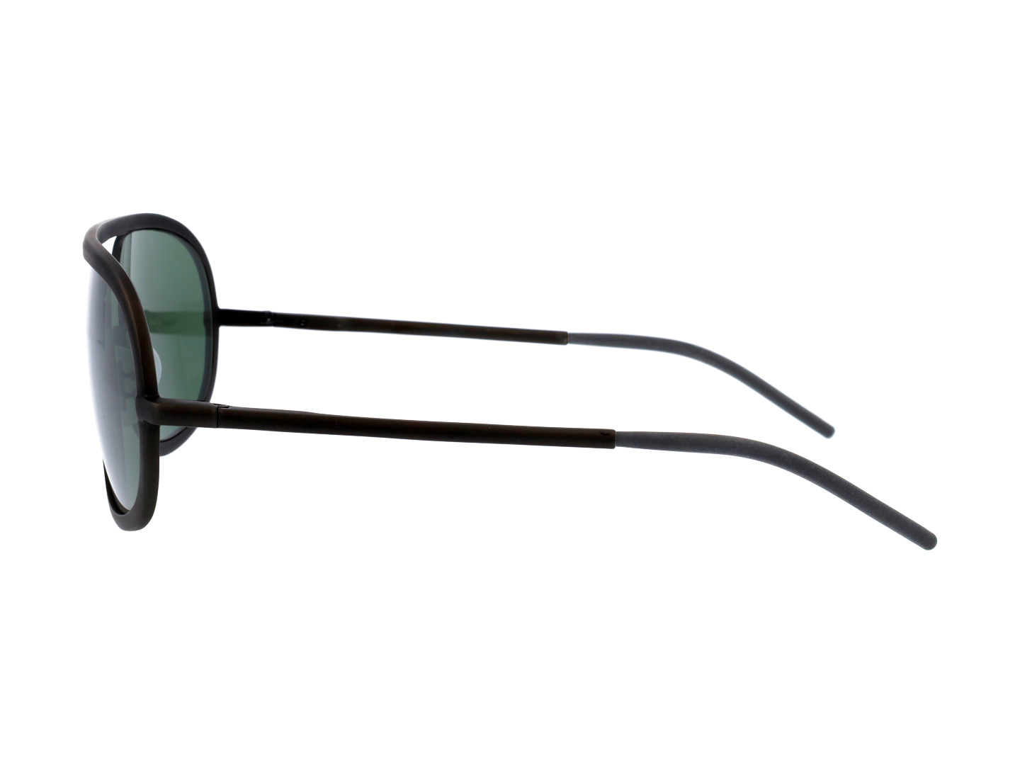 Mens | Loo-K Oval Sunglasses | Green Lens | Black