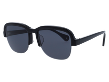 Unisex | Line K Oval Sunglasses | Grey Lens | Black