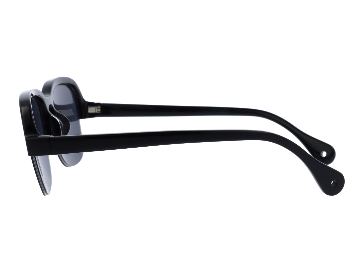 Unisex | Line K Oval Sunglasses | Grey Lens | Black