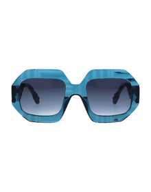 Unisex | Squame Square Sunglasses | Blue Lens | Blue