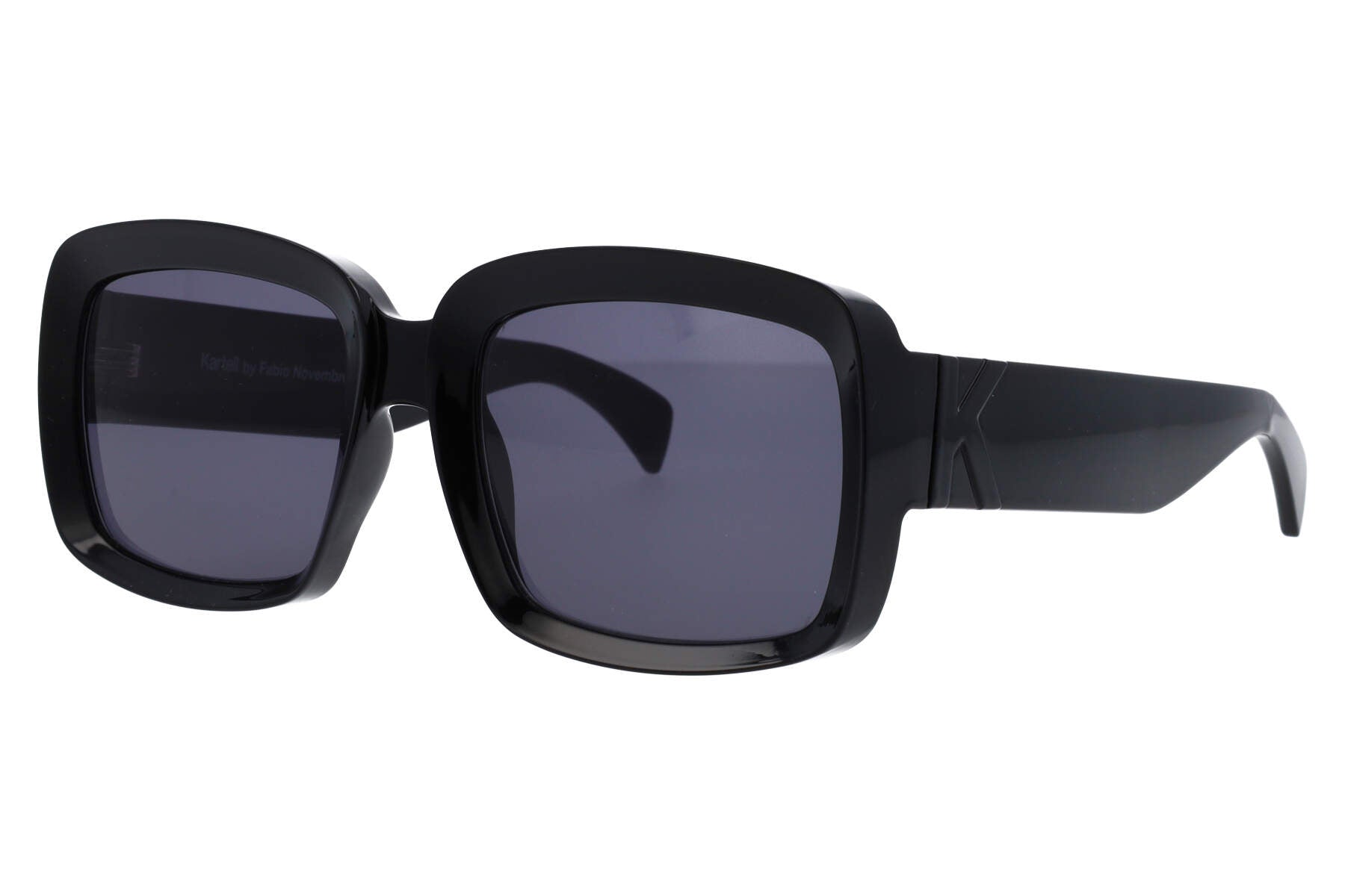 Unisex | TV K Square Sunglasses By Fabio Novembre | Black Lens | Black