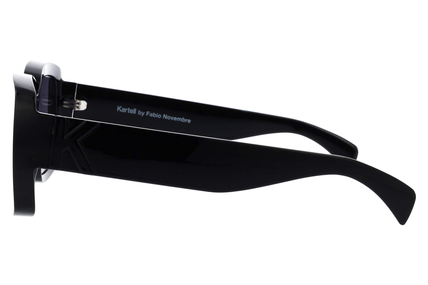 Unisex | TV K Square Sunglasses By Fabio Novembre | Black Lens | Black