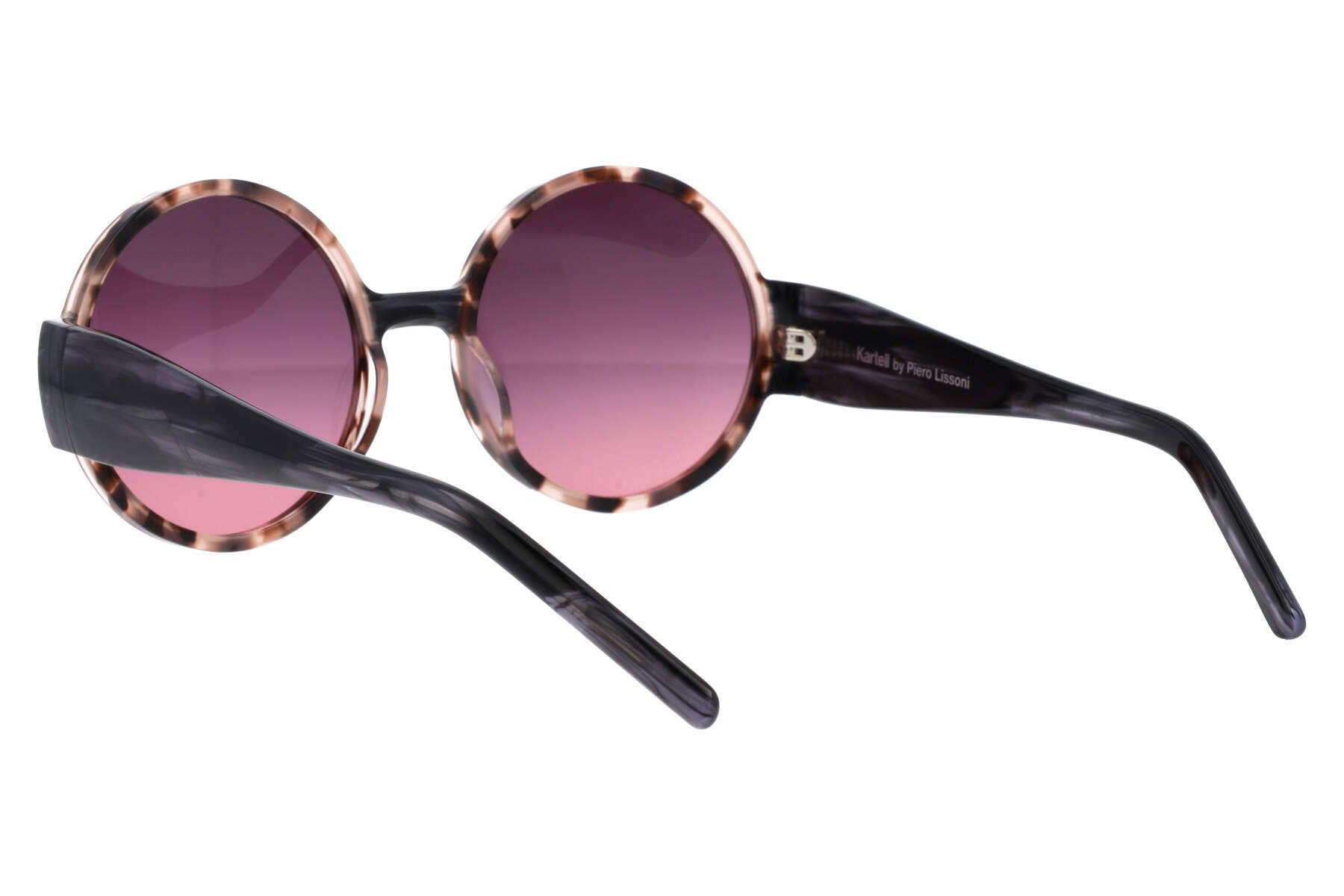 Unisex | Eyeliner Round Sunglasses By Piero Lissoni | Brown Lens | Brown