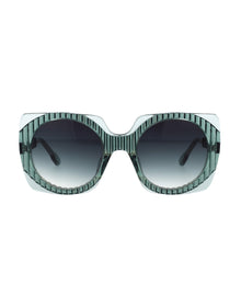 Unisex | Take Showpiece Round Sunglasses | Green Lens | Green