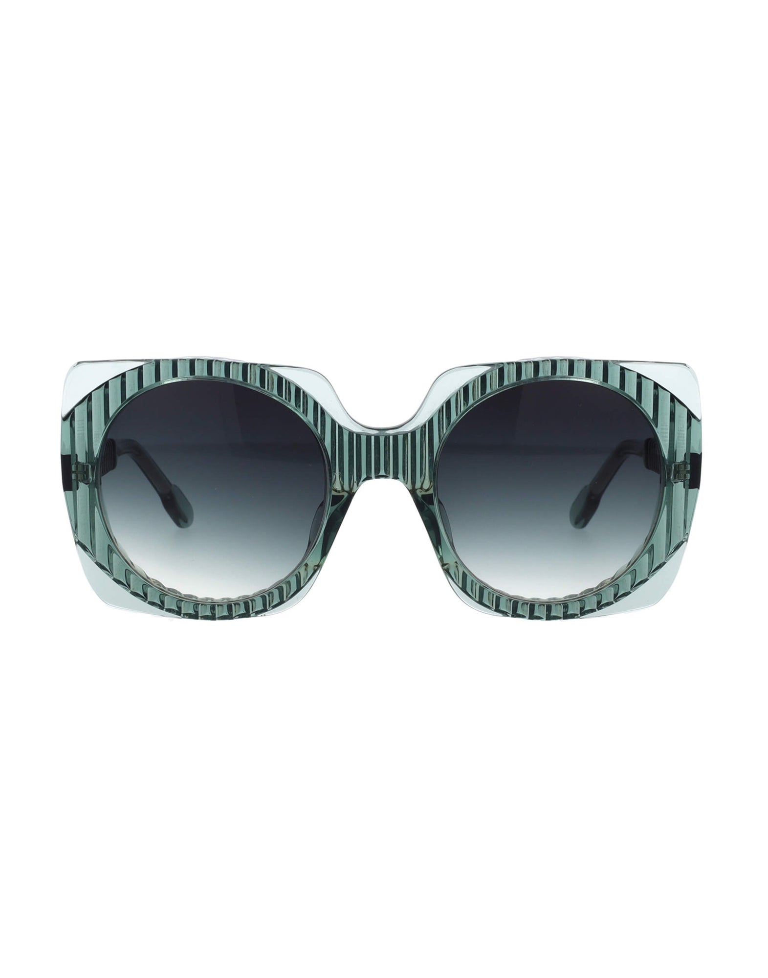 Unisex | Take Showpiece Round Sunglasses | Green Lens | Green